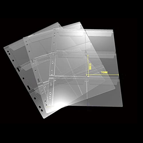 MUROAD Münzhüllen mit 6 Taschen für Sammler, Standard 9-Loch-Münzsammelseiten, 10 Blatt Münzhüllen, Münzsammelbedarf (6 Taschen x 10 Blatt) von MUROAD