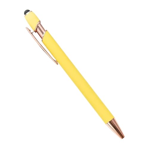 MURVE 20–200 Kugelschreiber, Großhandel, Metall-Kugelschreiber, Touchscreen-Stift, Büro, Schule, Werbung, Stift, individuelles Logo, Text, Lasergravur (Gelb (Rose), 100 Stück von MURVE