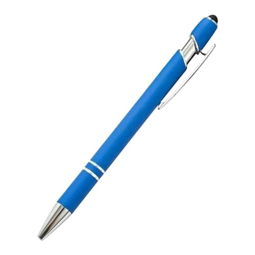 MURVE 20–200 Stifte, Großhandel, Metall-Kugelschreiber, Touchscreen-Stift, Büro, Schule, Werbung, Stift, individuelles Logo, Text, Lasergravur (Blau, 200 Stück) von MURVE