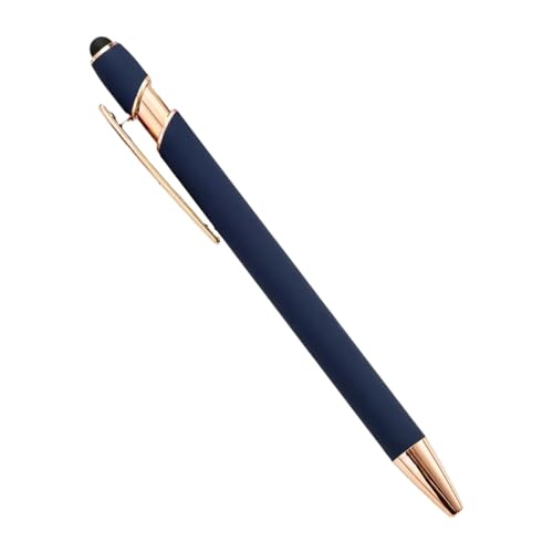 MURVE 20–200 Stifte, Großhandel, Metall-Kugelschreiber, Touchscreen-Stift, Büro, Schule, Werbung, Stift, individuelles Logo, Text, Lasergravur (Dunkelblau (Rose), 20 Stück von MURVE