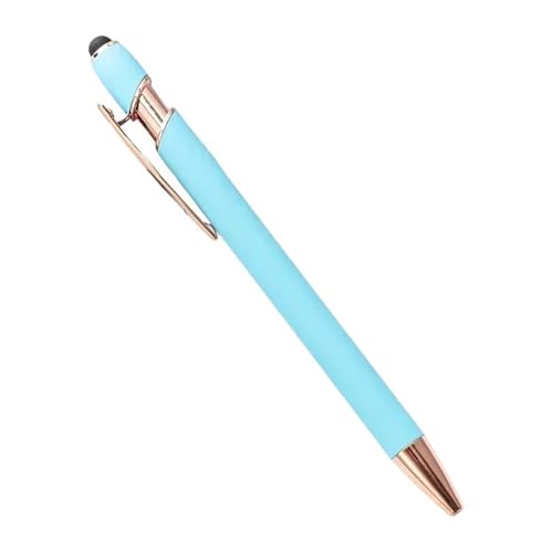 MURVE 20–200 Stifte, Großhandel, Metall-Kugelschreiber, Touchscreen-Stift, Büro, Schule, Werbung, Stift, individuelles Logo, Text, Lasergravur (Hellblau (Rose), 200 Stück von MURVE