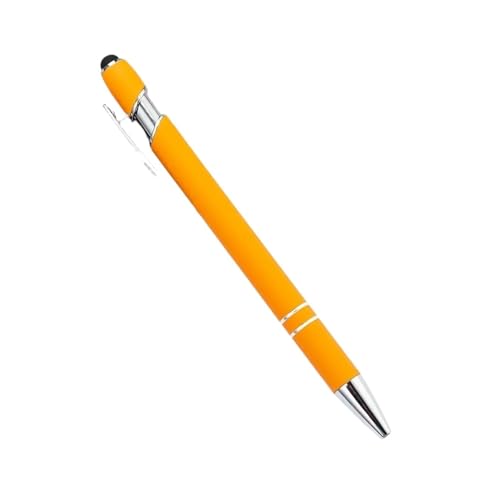 MURVE 20–200 Stifte, Großhandel, Metall-Kugelschreiber, Touchscreen-Stift, Büro, Schule, Werbung, Stift, individuelles Logo, Text, Lasergravur (Orange, 50 Stück) von MURVE