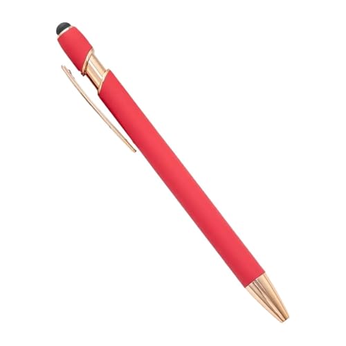 MURVE 20–200 Stifte, Großhandel, Metall-Kugelschreiber, Touchscreen-Stift, Büro, Schule, Werbung, Stift, individuelles Logo, Text, Lasergravur (Rot (Rose), 20 Stück von MURVE