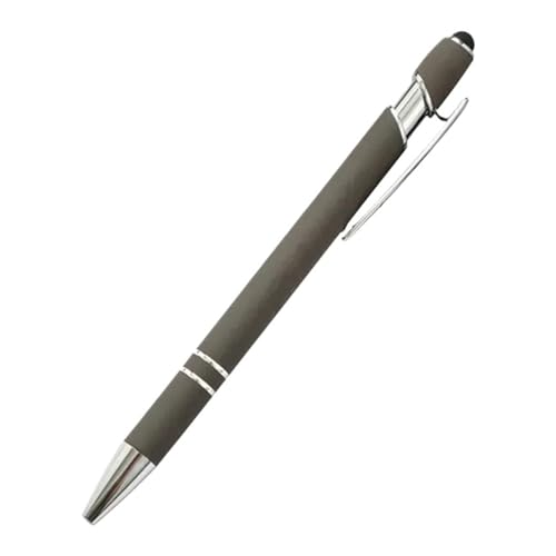 MURVE 20–200 Stifte, Großhandel, Metall-Kugelschreiber, Touchscreen-Stift, Büro, Schule, Werbung, Stift, individuelles Logo, Text, Lasergravur (dunkelgrau, 200 Stück) von MURVE