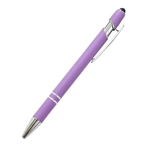 MURVE 20–200 Stifte, Großhandel, Metall-Kugelschreiber, Touchscreen-Stift, Büro, Schule, Werbung, Stift, individuelles Logo, Text, Lasergravur (lila, 100 Stück) von MURVE