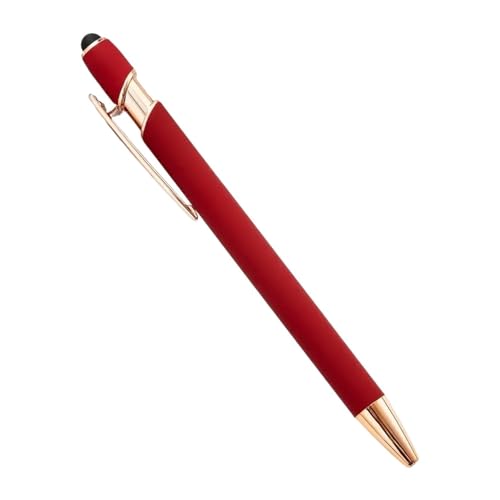 MURVE 20–200 Stifte Großhandel Metall Kugelschreiber Touchscreen Stift Büro Schule Werbung Stift Custom Logo Text Lasergravur (Weinrot (Rose), 100 Stück Stifte) von MURVE