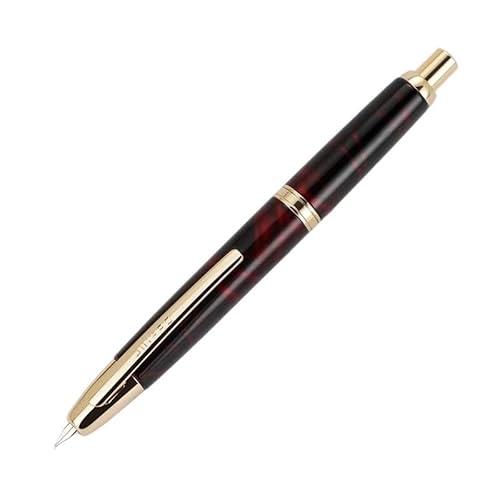 MURVE Füllfederhalter, einziehbare EF/F-Spitze, niedliches Farbdesign, Metall-Schreibtintenstift für Studenten, Geschenk (01, F 0,5 mm) von MURVE