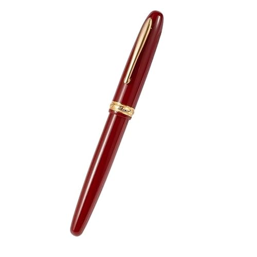 MURVE Füllfederhalter, hochwertiger Vintage-Stil, Metallstift, Business-Kalligraphie, glattes Schreiben, Tinte, Geschenkstift (rot, EF) von MURVE