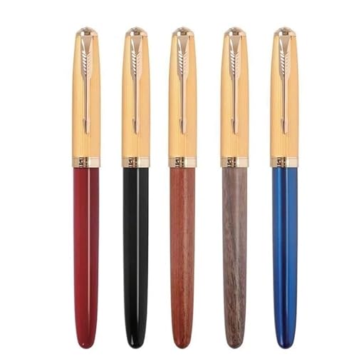 MURVE Füllfederhalter im klassischen Stil, aus Stahl, Holz, Kunststoff, 0,38 mm, 0,7 mm Feder, für Schule, Büro, Studenten, Schreibwaren (04, 0,7 mm (Künstlerfeder) von MURVE
