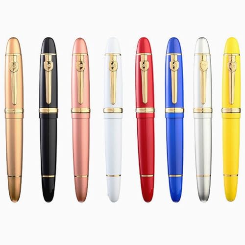 MURVE Luxuriöses Metall-Füllfederhalter-Set, 0,7 mm/1,0 mm, große Spitze und großer Körper, für Büro und Schule, Schreibwaren, Schreibwaren (E,0,7 mm gerade Feder) von MURVE