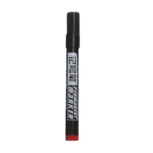 MURVE Marker auf Ölbasis, wasserfest, schnell trocknend, schwarz, blau, rot, permanent, für Metall, Glas, Schreibwaren, Zeichnen, Kunst, Schulbedarf (1 Stück, rot) von MURVE