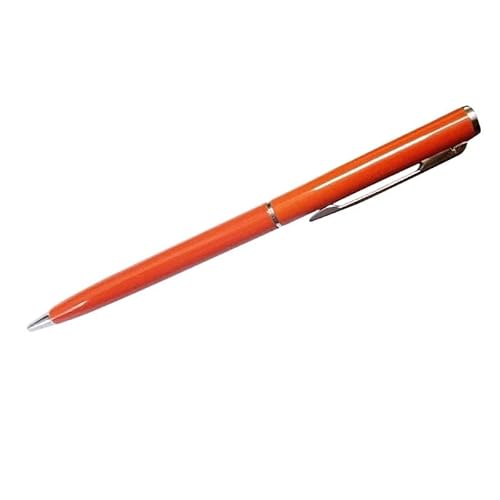MURVE Metall-Kugelschreiber, Rotgold, kostenloses individuelles Logo, Werbeschriftung, Gravur, Name, Schule, Bürobedarf, Geschenke (Orange, 20 Stück) von MURVE