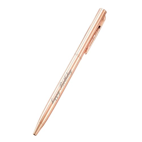 MURVE Metall-Kugelschreiber, Rotgold, mit individuellem Logo, Werbeschriftung, Gravur, Name, Schule, Bürobedarf, Geschenke (Roségold, 100 Stück) von MURVE