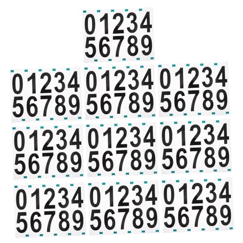 MUSISALY 10 Sets Garagennummernschild Selbstklebende Nummern Für Briefkasten Aufklebernummern Briefkastennummern Reflektierende Adressnummern Briefkastenaufkleber Nummern Aufkleber von MUSISALY