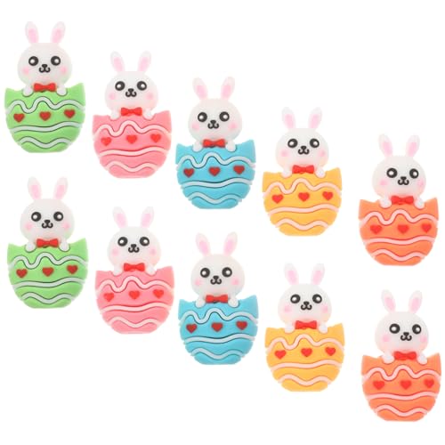 MUSISALY Osterdekoration Hasenfiguren 10 Stück Mini in 5 Farben Für Zuhause Party Und Dekoration Im Freien von MUSISALY