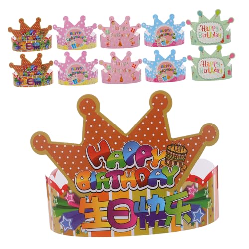 MUSISALY 100 Stück Papierkronenhut Partyhut Kinderkronen Geburtstagsdekorationen Für Mädchen Schaumstoffhüte Geburtstagspapierkrone Kinderparty Kopfbedeckungen von MUSISALY