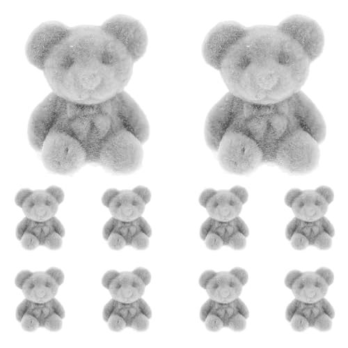 MUSISALY 10Stücke Mini Bären Plüschfiguren Niedliche Deko für Hochzeiten Partys und Tischdekorationen Miniatur Bärenfiguren für Garten und Bastelprojekte von MUSISALY