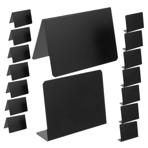 MUSISALY 12 Stück Teiliges Mini Tischschild Abwischbare Schwarze Acryl Tafelschilder Wiederverwendbare Buffet Kreidetafeln Wetterfeste Nachrichtentafeln für Hochzeit Party Tischdekoration von MUSISALY