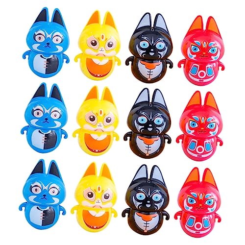 MUSISALY 12 Stücke Zufällig Stil Peking-oper Katze Tumbler Spielzeug Cartoon-muster Jungen Und Mädchen Lernspielzeug MUSISALY 12 Stücke Zufällig Stil Peking-oper Katze Tumbler Spielzeug Cartoon-muster Jungen Und Mädchen Lernspielzeug von MUSISALY