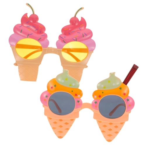 MUSISALY 2 Stück Teiliges Ice Party Brillen Lustige Hawaii Sonnenbrillen als Fotorequisite Leicht und für Strand Karneval und Musikfestivals Sommer Kostüm Zubehör von MUSISALY