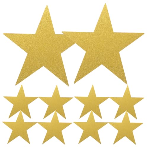 MUSISALY 24 Stück Teiliges Goldene Doppelseitige Papiersterne Glitzer Stern Ausschnitte für Interaktive Klassenzimmer und Wanddekoration Vielseitig Einsetzbar für Schule Zuhause und Büro von MUSISALY