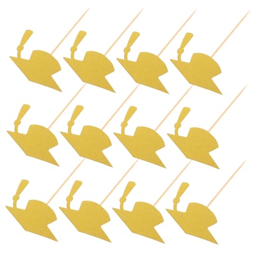 MUSISALY 24 Stück Teiliges Graduation Cake Topper Goldene Bachelorhut Tortendeko Einfach Einzufügen Vielseitig für Abschlussfeiern Schulveranstaltungen und Persönliche Besondere von MUSISALY