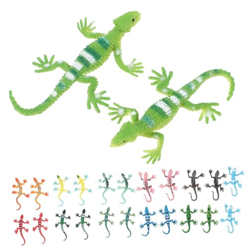 MUSISALY 24stücke Klebende Eidechsen Spielzeug Stretchy Lizard Toys Für Junge Mädchen Lustige Party Mitgebsel Und Füller Für Geburtstagsfeiern Realistische Details Und Vielseitiger von MUSISALY