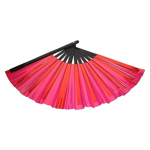 MUSISALY Faltbarer Chinesischer Handfächer mit Irisiertem PVC Leichter Tragbarer Tanz und Party Prop Dekorativer Handventilator für Bühnenperformance und Sommergebrauch Langlebig und von MUSISALY