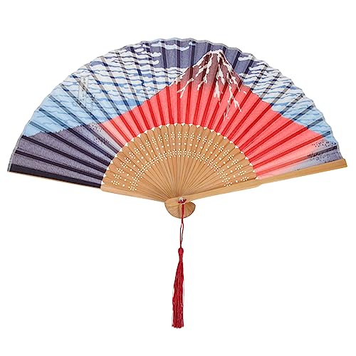 MUSISALY Japanischer Faltfächer aus Seide und Handlicher Handfächer mit Dekorativem Muster Langlebig und Elegant als Sommerkühlung Tanz und Fotorequisite für Frauen von MUSISALY