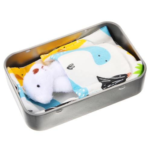MUSISALY Mini Stoffbär in Dose Taschenbär Spielzeug Cartoon Bär Bärenpuppe Für Mädchen Stoffbär Dekoration Miniatur Bärenornament Kuscheltier Für Kinder von MUSISALY