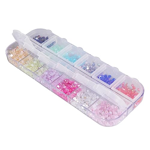 MUSISALY Nail Art Zubehör Fächer Acryl Dekorationen für UV Gel Acryl Nägel Maniküre und Handy Deko Geeignet für Nageldesign und Schmuckherstellung von MUSISALY