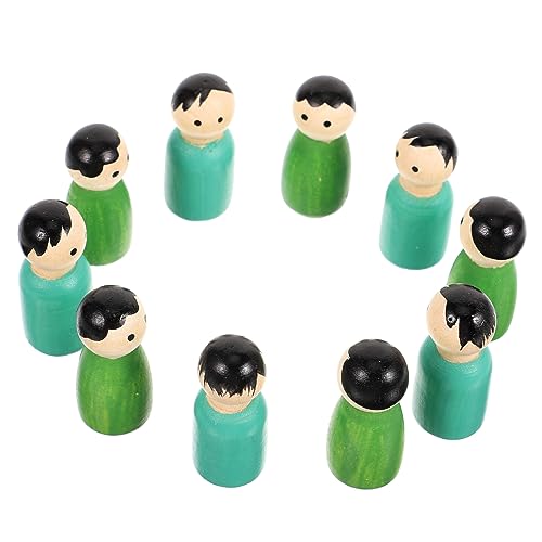 MUSISALY Satz Holzsteckfiguren Unbemalt DIY Steckpuppen Kinder Figuren Für Basteln Spielzeug Holzfiguren Holzpuppen von MUSISALY