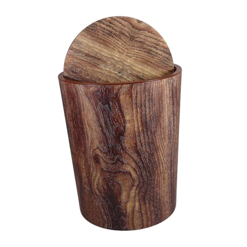 MUSISALY Stilvoller Mülleimer Mit Holzmaserung Und Drehbarem Deckel, Kompakter Badezimmer-mülleimer Für Haushalt, Büro, Hotel Und Küche, Toilette, Mülleimer Mit Deckel, Größe S MUSISALY Stilvoller Mülleimer Mit Holzmaserung Und Drehbarem Deckel, Kompakter Badezimmer-mülleimer Für Haushalt, Büro, Hotel Und Küche, Toilette, Mülleimer Mit Deckel, Größe S von MUSISALY