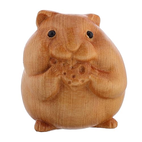 MUSISALY Tier-schreibtischornamente Aus Holz Mini-Hamster-skulptur Handgefertigte Holzfigur Kleine Dekostatue Als Heimdeko Holzornament Für Sammler MUSISALY Tier-schreibtischornamente Aus Holz Mini-Hamster-skulptur Handgefertigte Holzfigur Kleine Dekostatue Als Heimdeko Holzornament Für Sammler von MUSISALY
