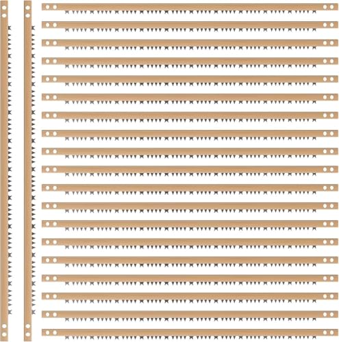 20 Stück Dekupiersägeblätter, 24 Zoll Stahlklinge zum Baumfällen, Ersatz für schnelles Arbeiten mit nassem Holz, grünem Holz, Gartenarbeit, Baumstämme, Äste, Schneidegerät (24 Zoll) von MUSLONG