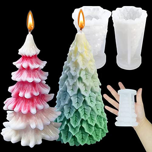 MUSLONG 3D Silikonform Weihnachtsbaum Kerzenform Kerzengießform DIY Silikon Kerzen Gießform Silikonformen Kerzenformen Zum Gießen, DIY Kerzenherstellung Form für die Herstellung von Kerzen von MUSLONG
