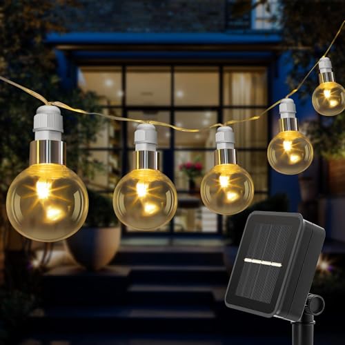 MUSUNIA Solar Lichterkette Aussen - LED Lichterkette Glühbirnen 10er Solar Lichterkette Außen Wetterfest mit 8 Modi,SMD 2835 LED,warm weiß 3000k,für Balkondekoration,Garten,Hochzeit MUSUNIA Solar Lichterkette Aussen - LED Lichterkette Glühbirnen 10er Solar Lichterkette Außen Wetterfest mit 8 Modi,SMD 2835 LED,warm weiß 3000k,für Balkondekoration,Garten,Hochzeit von MUSUNIA