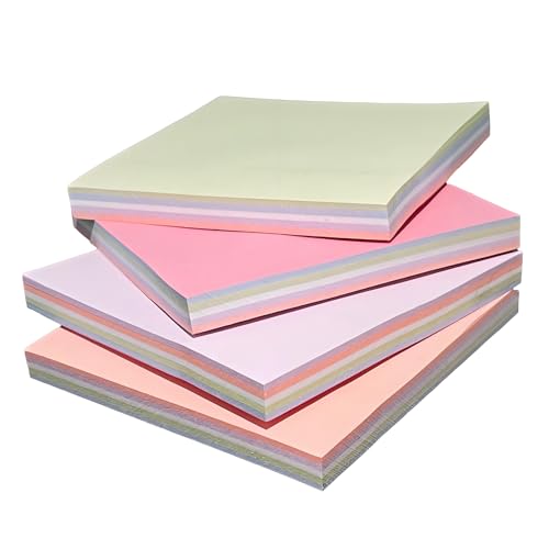 MUTORE Haftnotizen 76x76mm 4 Blöcken,80 Blatt pro Block,Super Sticky Notes,Klebezettel zum Beschriften,Sticky Notes für Zuhause, Büro, Schule,Mehrfarbige MUTORE Haftnotizen 76x76mm 4 Blöcken,80 Blatt pro Block,Super Sticky Notes,Klebezettel zum Beschriften,Sticky Notes für Zuhause, Büro, Schule,Mehrfarbige von MUTORE