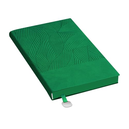 MUWINC A5 Notizbuch Mit Lederoptik – 240 Seiten Liniertes Papier Notizbücher, Grün Papierrand Für Reisen Oder Das Tägliche Schreiben (Grün) von MUWINC