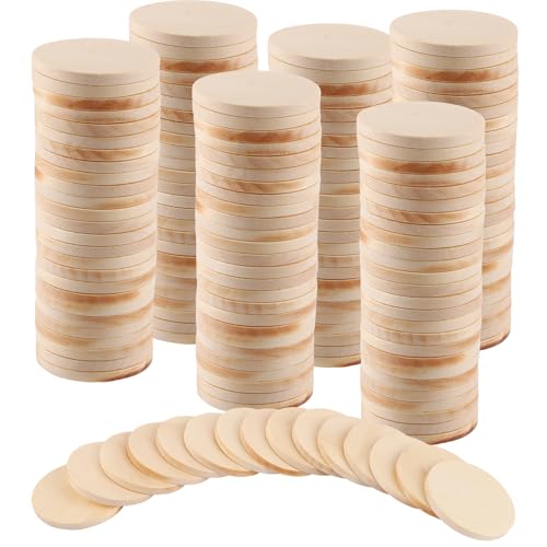 MUXHEL 100er-Set Holz Scheiben, 50mm Holzscheiben, 5 mm dick Unvollendete Holzplatte, Holzscheiben zum Basteln, Holz Log Scheiben, Runde Holzscheiben, Holzplatten zum Basteln für DIY-Projekte MUXHEL 100er-Set Holz Scheiben, 50mm Holzscheiben, 5 mm dick Unvollendete Holzplatte, Holzscheiben zum Basteln, Holz Log Scheiben, Runde Holzscheiben, Holzplatten zum Basteln für DIY-Projekte von MUXHEL