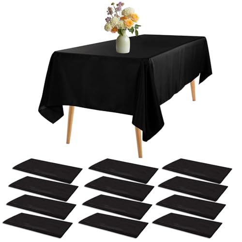 MUXHEL 12er-Set Einweg Tischdecke Schwarz, 137 x 274 cm Kunststoff Tischdecken Rechteckig, Schwarze Tischdecke, Rechteckige Tischdecke, wasserdichte Tischdecken, Papiertischdecke für Party MUXHEL 12er-Set Einweg Tischdecke Schwarz, 137 x 274 cm Kunststoff Tischdecken Rechteckig, Schwarze Tischdecke, Rechteckige Tischdecke, wasserdichte Tischdecken, Papiertischdecke für Party von MUXHEL