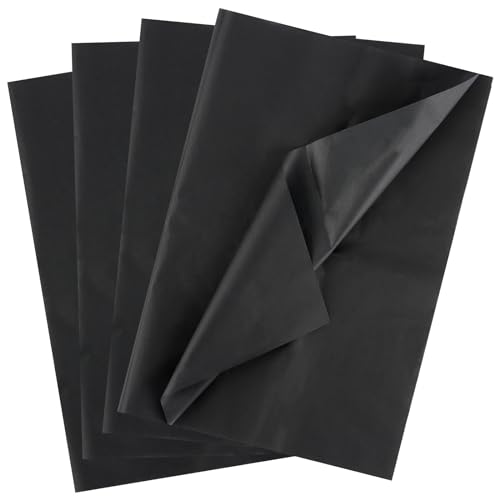 MUXHEL 200er-Set Seidenpapier, 35 x 50 cm Blatt Schwarzes Seidenpapier, 14 x 20 Zoll Geschenkpapier Verpackungsmaterial, Blatt Kraft Seidenpapier, Seidenpapier Verpackungsmaterial von MUXHEL
