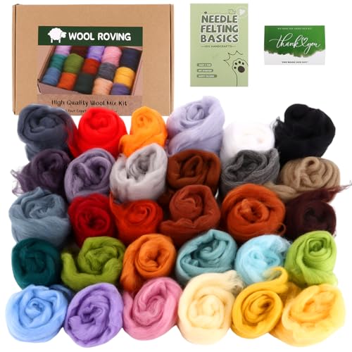 MUXHEL 30 Farben Filzwolle, 30 Farben je 10 Gramm, Filz Starterset, Filzwolle Nassfilzen, Farben Nadelfilz, Filzwolle Trockenfilzen, Farben Wollfilzen, für Nassfilzen und Trockenfilzen DIY Handwerk MUXHEL 30 Farben Filzwolle, 30 Farben je 10 Gramm, Filz Starterset, Filzwolle Nassfilzen, Farben Nadelfilz, Filzwolle Trockenfilzen, Farben Wollfilzen, für Nassfilzen und Trockenfilzen DIY Handwerk von MUXHEL