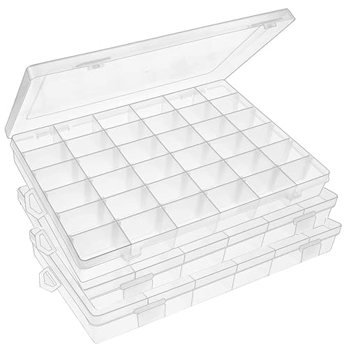 MUXHEL 3er-Set 36 Fächer Aufbewahrungsbox, 27.5 x 17.3 x 4.3cm Sortimentskasten, Sortimentsboxen, Plastik Aufbewahrungsbox Schmuck, Schrauben Sortierbox, Einstellbar Sortierkasten MUXHEL 3er-Set 36 Fächer Aufbewahrungsbox, 27.5 x 17.3 x 4.3cm Sortimentskasten, Sortimentsboxen, Plastik Aufbewahrungsbox Schmuck, Schrauben Sortierbox, Einstellbar Sortierkasten von MUXHEL