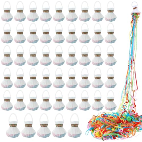 MUXHEL Bunte Luftschlangen, Luftschlangen für Partys, Hochzeiten, Abschlussfeiern, Feiern, 50 Stück von MUXHEL