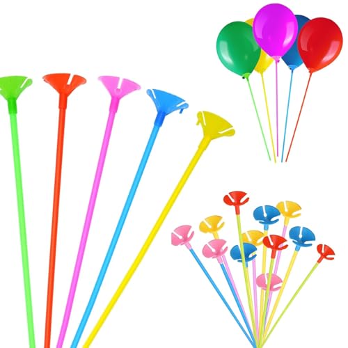 MUYAPAY 100 Stück Mehrweg Luftballons Plastikstäbe, stäbe für luftballons 28cm, Bunt luftballon stäbe, Stäbe Halter für Dekoration Geburtstag Party, Hochzeits, Feiertage, Feier Zubehör MUYAPAY 100 Stück Mehrweg Luftballons Plastikstäbe, stäbe für luftballons 28cm, Bunt luftballon stäbe, Stäbe Halter für Dekoration Geburtstag Party, Hochzeits, Feiertage, Feier Zubehör von MUYAPAY