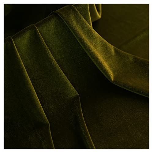 MUYUNXI Samtstoff Meterware Hochwertige Massive Farbe Stretch Samt Gold Samt Stoff Für Kleidung Sofa Kleid 155 cm Breit Meterware Verkauft(Color:Dunkles Armeegrün) von MUYUNXI