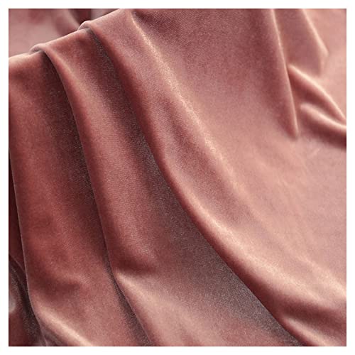 MUYUNXI Samtstoff Meterware Hochwertige Massive Farbe Stretch Samt Gold Samt Stoff Für Kleidung Sofa Kleid 155 cm Breit Meterware Verkauft(Color:Dunkles Leder rosa) von MUYUNXI