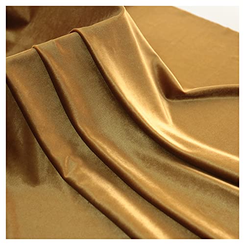 MUYUNXI Samtstoff Meterware Hochwertige Massive Farbe Stretch Samt Gold Samt Stoff Für Kleidung Sofa Kleid 155 cm Breit Meterware Verkauft(Color:leichtes Kamel) von MUYUNXI