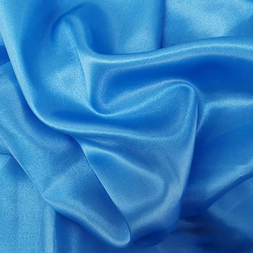MUYUNXI Satin Stoff Futterstoff Für Abendkleidung Kleider Mode Basteln Dekorationen Pyjama 150 cm Breit 2 Meter Verkauft(Color:Blauer See) von MUYUNXI